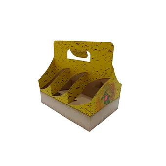 Wholesale White Cardboard Custom 6 Bottle Beer Carrier Box