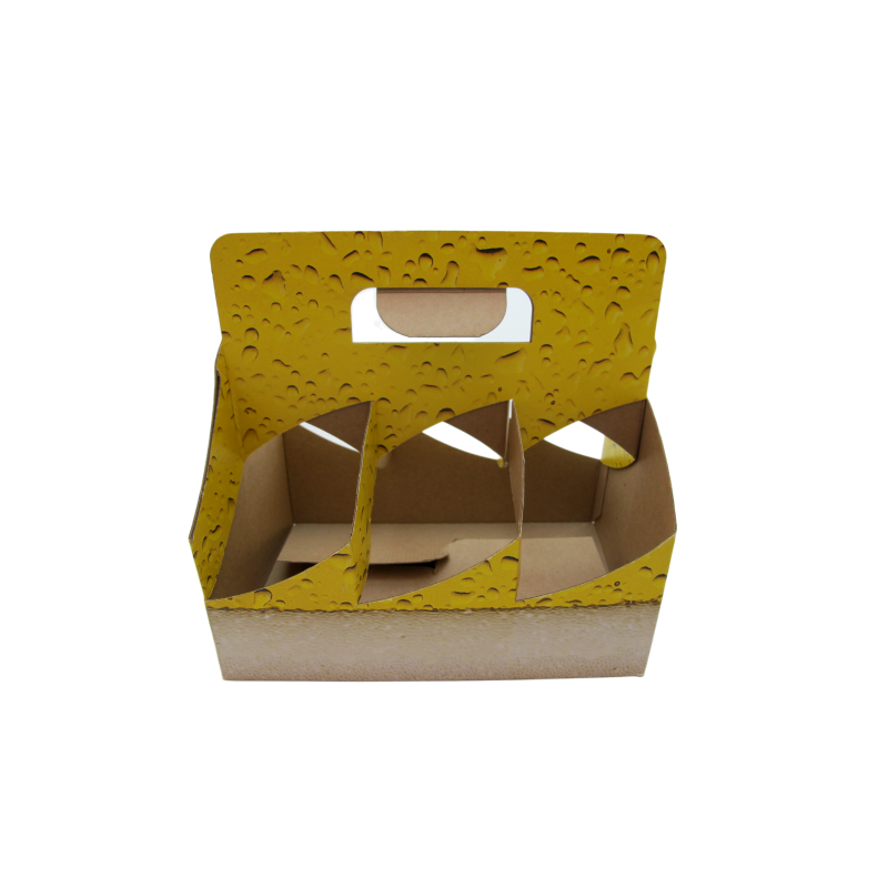 Wholesale White Cardboard Custom 6 Bottle Beer Carrier Box