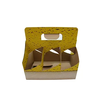 Wholesale White Cardboard Custom 6 Bottle Beer Carrier Box